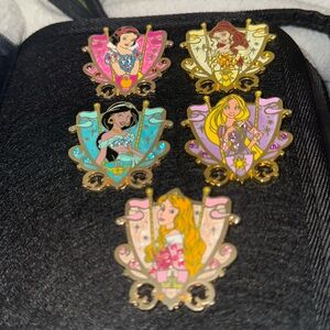 Set of 5 Disney Jeweled Princess Creat Pins from Shanghai Disney Resorts